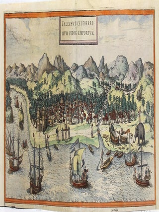 Item #M8188 Calechvt celeberri mvm Indiae emporivm; Calcutta India. Georg Braun, Francisci Hogenberg