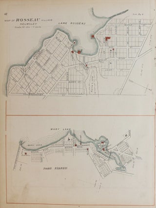 Item #M8221 Map of Rousseau Village; Port Sydney. John Rogers