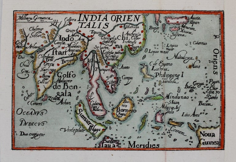 Item #M8273 India Orientalis. Abraham Ortelius, Philip Galle.