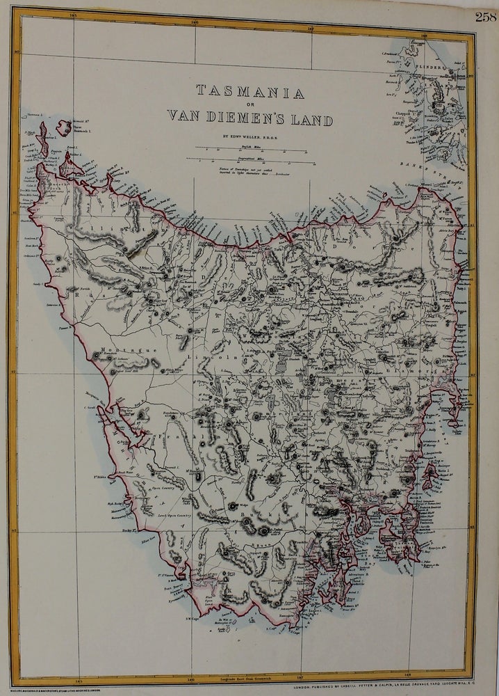 Item #M8351 Tasmania or Van Diemen's Land. Edward Weller.