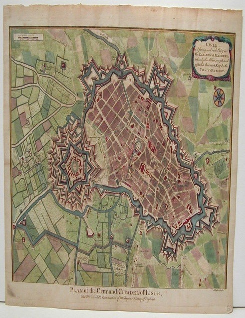Item #M843 Plan of the City and Citadel of Lisle. Nicolas Tindal.
