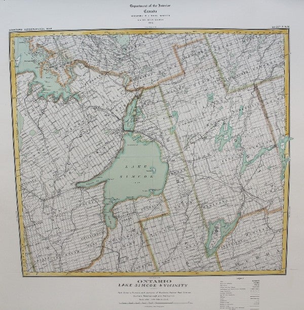 Item #M8489 Ontario Lake Simcoe & Vicinity. J E. Chalifour.