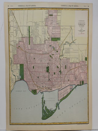 The Rand-McNally New Commercial Atlas Map of Toronto and Environs