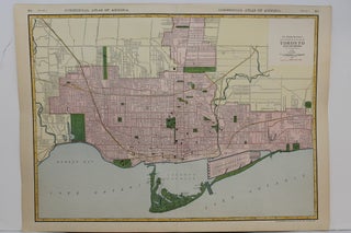 Item #M8531 The Rand-McNally New Commercial Atlas Map of Toronto and Environs. Rand-McNally