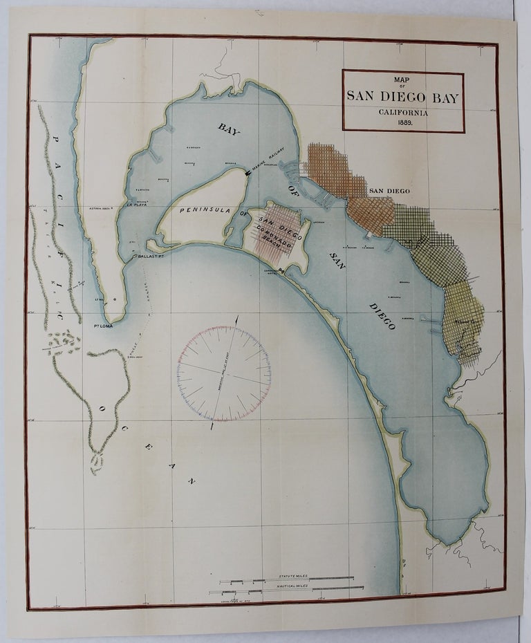 Item #M8574 Map of San Diego Bay. A. M. Clay.