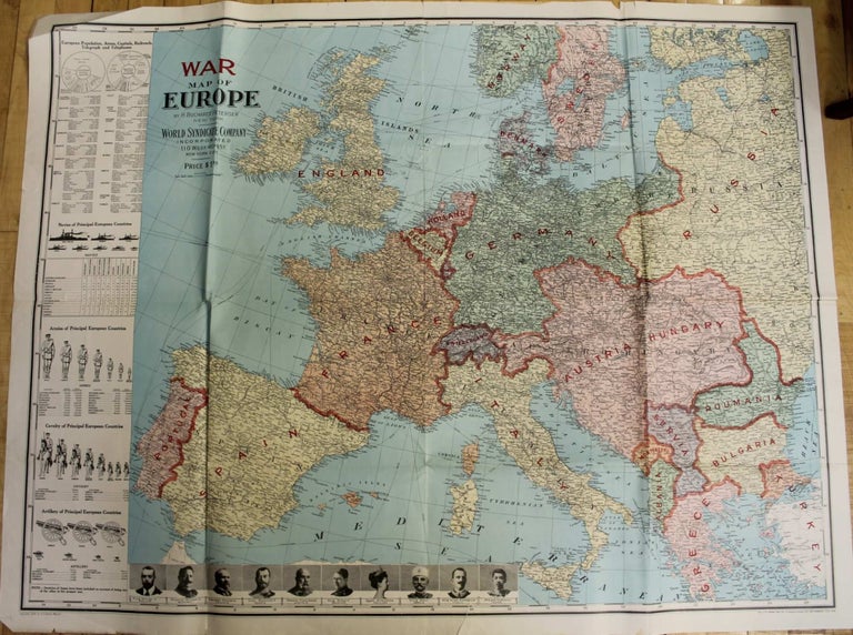 Item #M8592 War Map Of Europe. H. Buchardt Petersen.