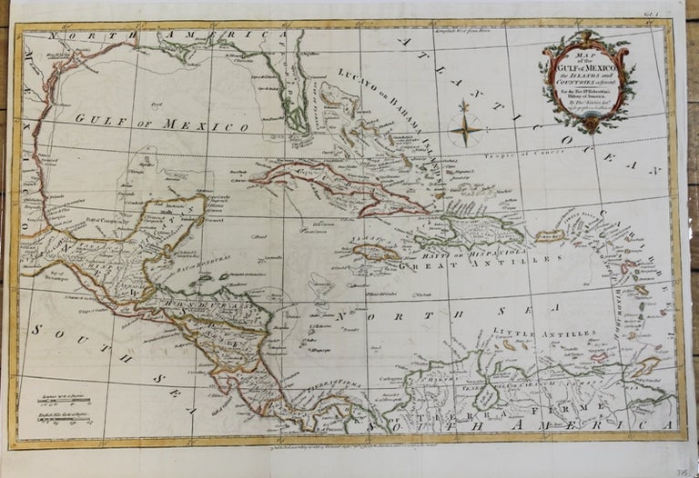 Item #M863 Map of the gulf of Mexico, the Islands and Countries adjacent. Thomas Kitchin.
