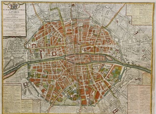 Item #M8702 Plan Routier de la ville de paris et de ses faubourgs. J. B. Nolin