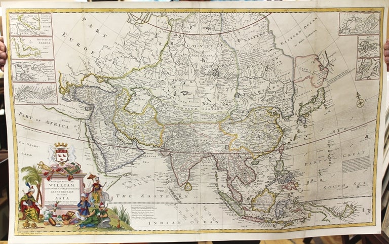 Item #M8733 To the Right Honorable William Lord Cowper, Lord High Chancellor of Great Britain This Map of Asia. Herman Moll.