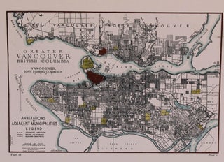 Item #M8754 Greater Vancouver British Columbia Annexations & Adjacent Municipalities. Harland...