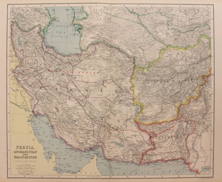 Item #M8776 Persia, Afghanistan and Baluchistan. The London Geographical Institute.