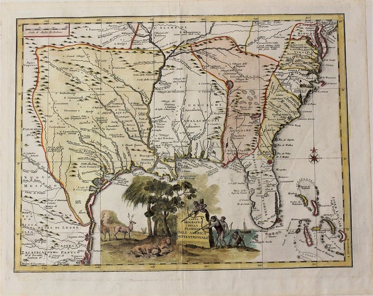 Item #M8827 Carta Geografica Della Florida Nell' America Settentrionale. Albrizzi Giambattista.