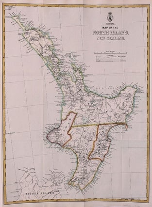 Item #M8836 Map of the North Island, New Zealand; Map of the Middle Island, New Zealand. James...