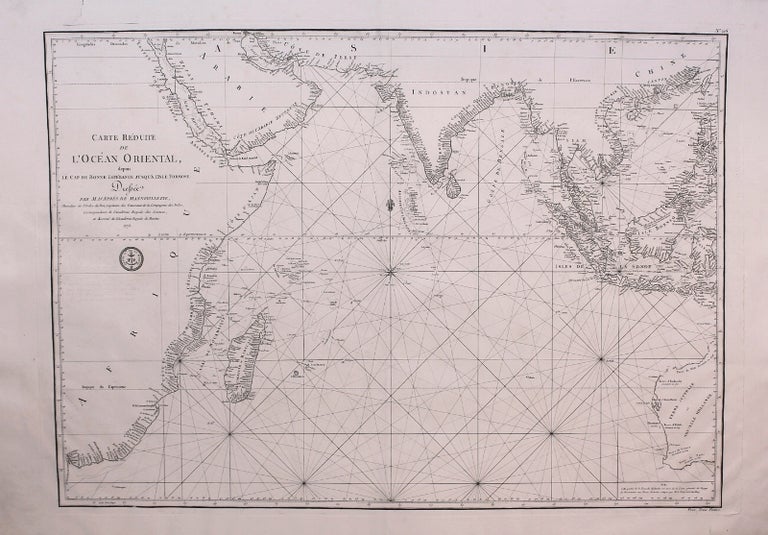 Item #M8879 Carte Reduite de L'Ocean Oriental, depuis Le Cap De Bonne Esperance Jusqu'a L'Isle Formose. M. D' Apres De Mannevillette.
