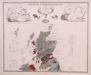 Item #M8906 Geological & Palaeontological Map of the British Islands. W., A K. Johnson