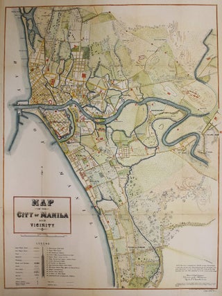 Item #M9071 Map of the City of Manila and Vicinity. W J. Spencer, Jose Tolentino