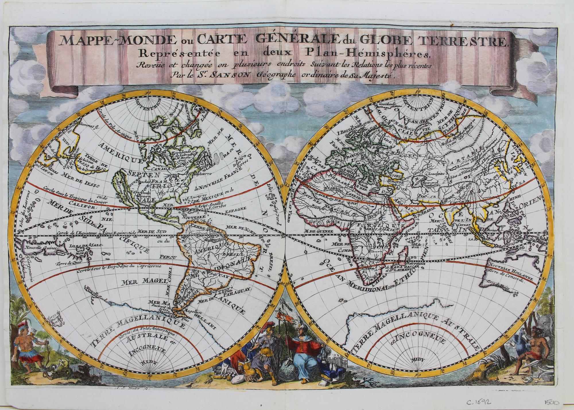 Mappemonde ou description generale du globe terrestre. - The