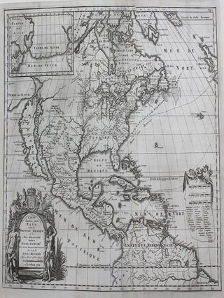 Item #M9247 Amerique Septentrionalis Carte d'un tres grand Pays entre le Nouveau Mexique et la...