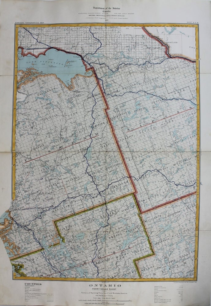 Item #M9271 Ontario Parry Sound Sheet. J. E. Chalifour.