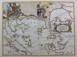 Item #M9289 Paralello Geografico Dell Antico Col Moderno Arcipelago. Vincenzo Coronelli