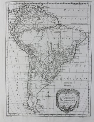 Item #M9333 Carte de L'Amerique Meridionale. Jacques Nicolas Bellin
