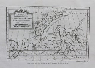 Item #M9336 Carte des Pais Habites par les Samojedes et Ostiacs. Jacques Nicolas Bellin