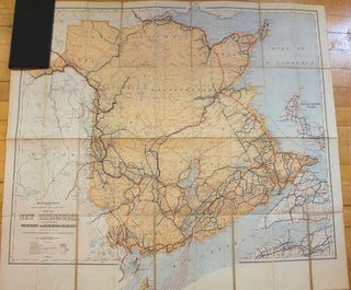 Item #M9340 Map of New Brunswick Indicating Motor Roads and Recreational Resources. Department of...