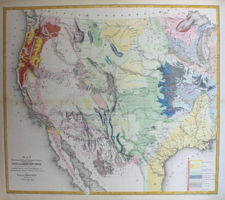 Item #M9381 Map Illustrating the General Geological Features of the Country West of the...