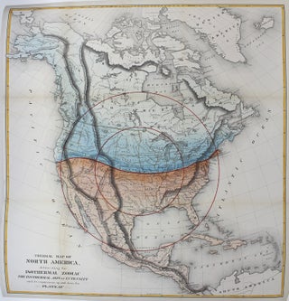 Item #M9401 Thermal Map of North America, delineating the Isothermal Zodiac, the Isothermal Azid...