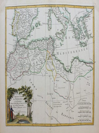 Item #M9407 Carte des Cotes de Barbarie. Rigobert Bonne