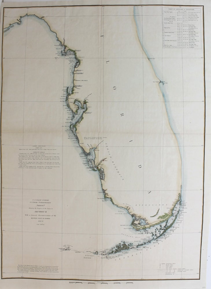 Item #M9502 U.S. Coast Survey .... the Western Coast of Florida 1848-1851. A D. Bache.