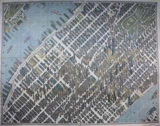 Item #M9530 New York Map-Picture Map in Full Color, Street and Subway Maps. Hermann Bollmann