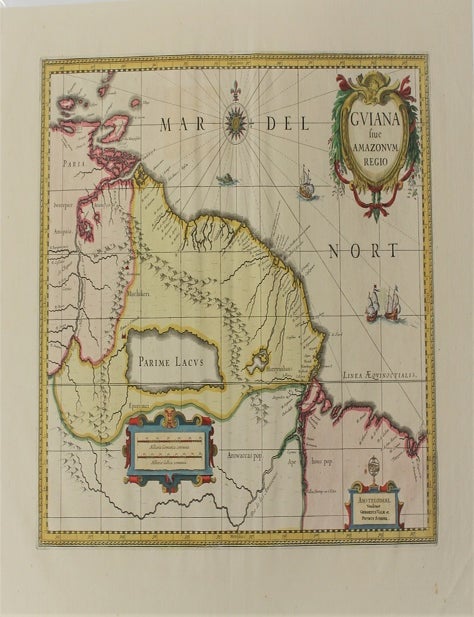 Item #M960 Gviana fiue Amazonvm Regio. W. J. Blaeu, Peter Schenk, Gerard Valck.