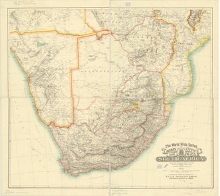 Item #M9620 The World Wide Series of Library and Office Maps. South Africa. W., A K. Johnston