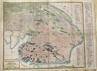 Item #M9629 Panoramic and Monumental Map of Havana. Rogelio L. Mirabal