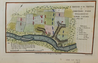Item #M9638 A Sketch of the Battle of Christlers Farm Williamsburg Upper Canada. Joseph Bouchette