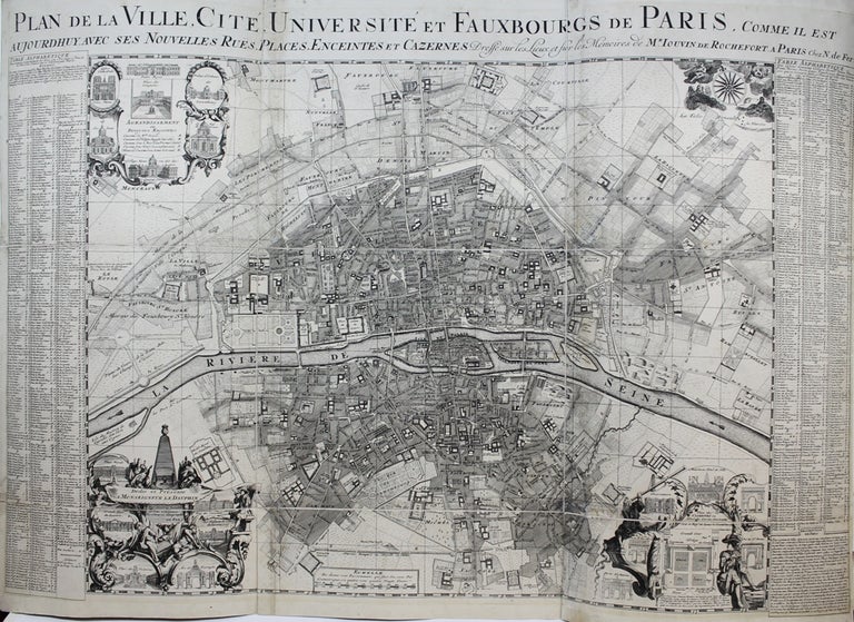 Item #M9651 Plan de la Ville, Cite, Universite et Fauxbourgs de Paris, Comme il est. Nicolas de Fer.
