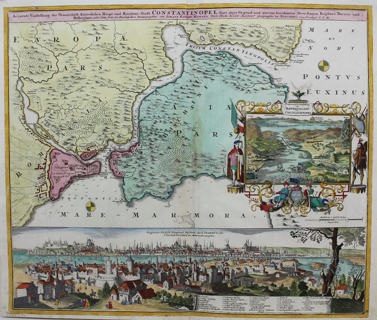 Item #M9677 Accurate Vorstellung der Orientalisch Kayserlichen Haupt und Residenz-Stadt Constantinopel. Johann Baptist Homann.