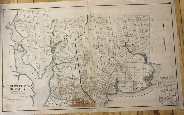 Item #M9721 Plan of Charlottetown Royalty Queens Co. P.E.I.. C R. Allen.