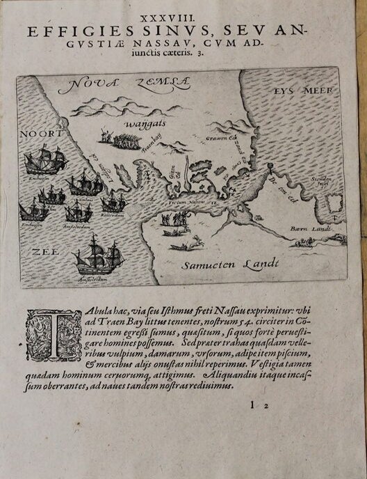 Item #M9796 XXXVIII. Effigies Sinvs, Sev Angvstiae Nassav, Cvm Adiunctis Caeteris. Theodore De Bry.