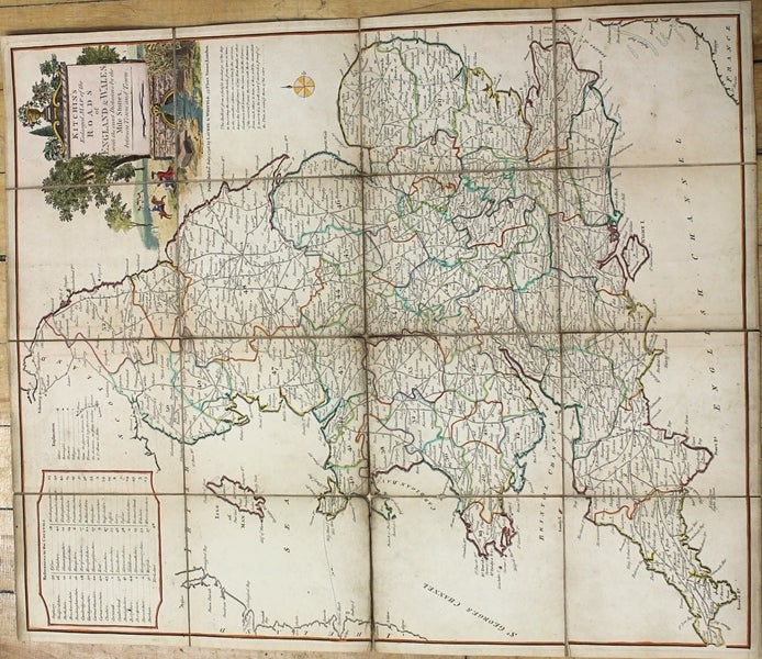 Item #M9817 Kitchin's Enlarged Map of the Roads of England & Wales, with the exact Distances by the Mile Stones, between Town and Town. Thomas Kitchin.
