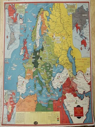 Item #M9861 Dated Events World War Map. Stanley Turner