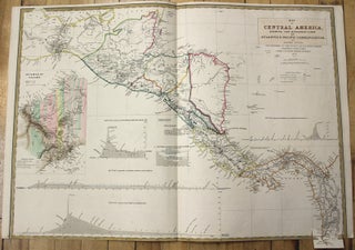 Item #M9895 Map of Central America, shewing the Different Lines of Atlantic & Pacific...