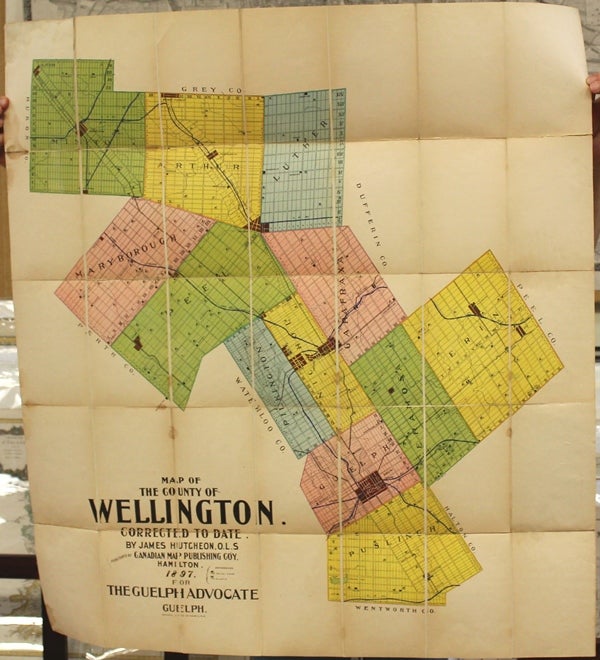Item #M9903 Map of the County of Wellington. Corrected to Date. James Hutcheon.