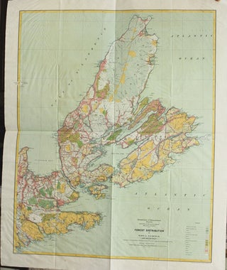 Item #M9915 Forest Distribution in Nova Scotia--Cape Breton Sheet. Dr B. E. Fernow, Clifford...
