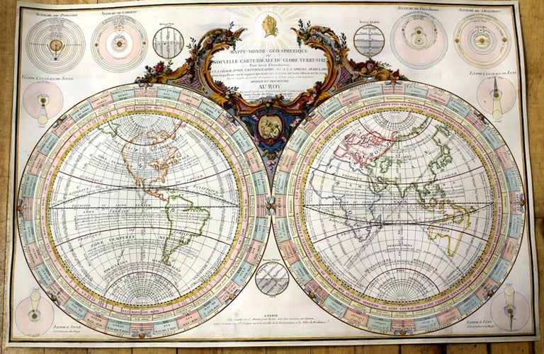 Item #M9980 Mappe-Monde Geo Spherique ou Nouvelle Carte Ideale du Globe Terrestre. Louis Claude de Vezou.