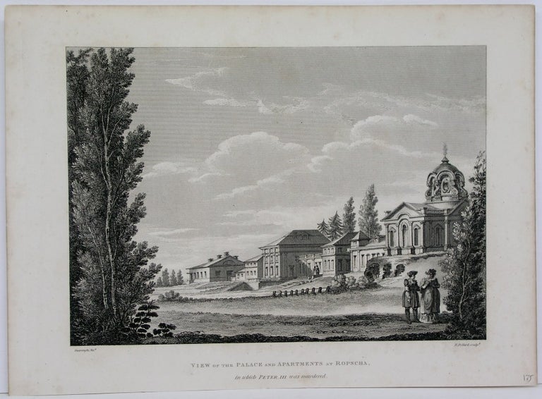 Item #P1208 View of the Palace and Apartments at Ropscha, in which Peter III was murdered. Guarenghi.
