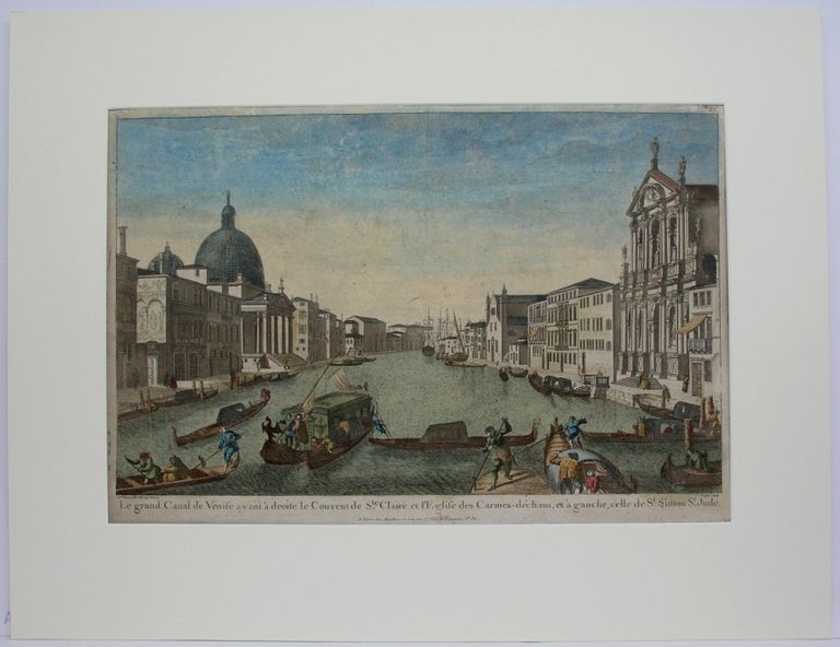 Item #P1258 Le Grand Canal de Venise ayant a droite le Couvent de St. Claire et l'Eglife des Carmes-dechaus, et a Gauche (Venice). Marieschi.