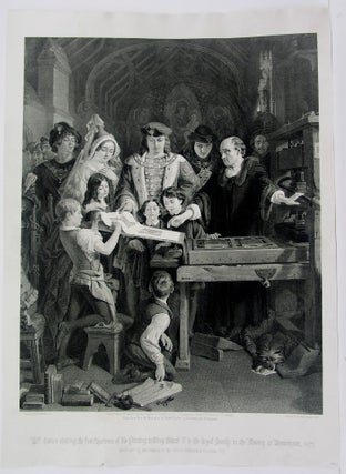 Item #P1631 Wm. Exton Showing the First Specimen of his printing to King Edward IV, the Royal...