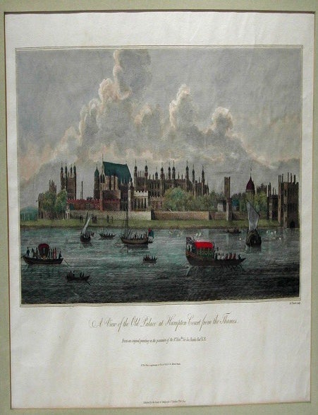 Item #P21 A View of the Old Palace at Hampton Court from the Thames. Hampton Court.